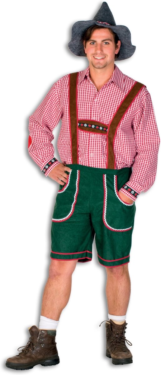 Boeren Tirol & Oktoberfest Kostuum | Nie Mehr Bier Tiroler Broek Man | Maat 46 | Bierfeest | Verkleedkleding